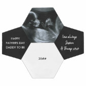 ファーザーズ・デイダディ・トゥ・ビー・ソノグラム写真カスタム サッカーボール (フラット)