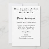 ファーザーズ・デイ写真を追加最高のパパEver Cookoutパーティー 招待状 (裏面)