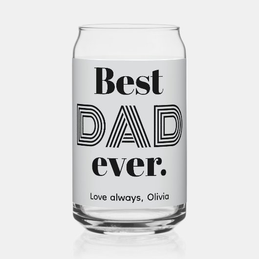 ファーザーズ・デイ最高のパパ・エバー16oz ガラス缶 (正面)