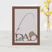 ファーザーズ・デイ魚釣り カード (黄色い花)