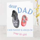 ファーザーズ・デイ・カード – かわいいパパ・ドーターカード カード (黄色い花)