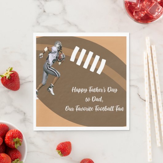 ファーザーズ・デイ・ナプキンズとサッカー&プレーヤー スタンダードランチョンナプキン (インサイチュ)
