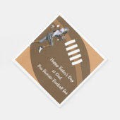 ファーザーズ・デイ・ナプキンズとサッカー&プレーヤー スタンダードランチョンナプキン (角)