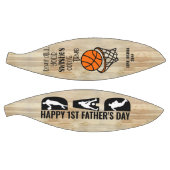 ファーザーズ・デイ・パパが来真を飲みパーソナライズされた込む バスケットボール (パネル)