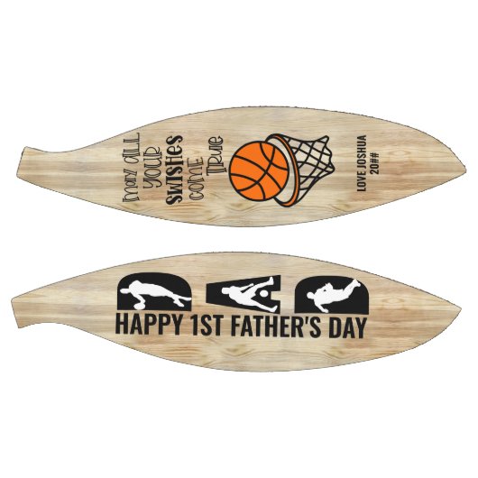 ファーザーズ・デイ・パパが来真を飲みパーソナライズされた込む バスケットボール (パネル)