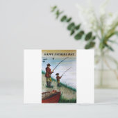 ファーザーズ・デイ・魚釣り・カード ポストカード (スタンド正面)