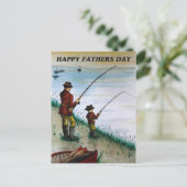 ファーザーズ・デイ・魚釣り・カード ポストカード (スタンド正面)