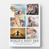 ファーザーズ・デイWORLDS最高のパパ・フォト・コラージュ フォトプラーク (正面)