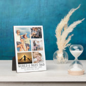 ファーザーズ・デイWORLDS最高のパパ・フォト・コラージュ フォトプラーク (側面)