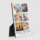 ファーザーズ・デイWORLDS最高のパパ・フォト・コラージュ フォトプラーク (側面)