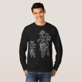 ファーザーソンダートバイクライディングMXモトクロスバイクもしくは自転車に乗る人 Tシャツ (正面フル)