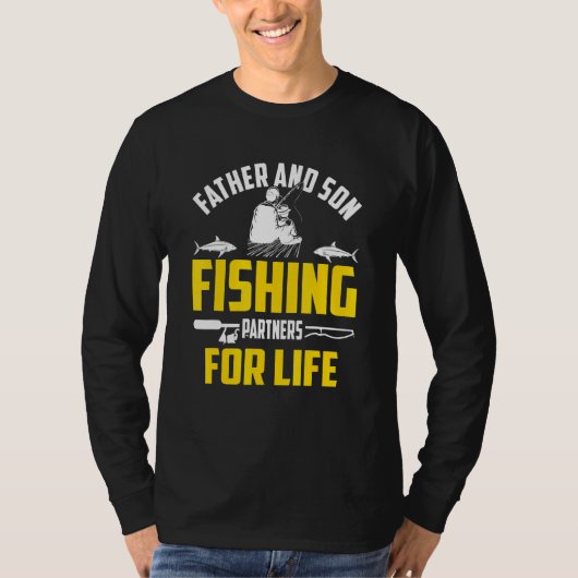 ファーザーソン魚釣りパートナーズ生命レトロマッチン Tシャツ (正面)