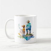 ファーザーソン魚釣りメモリーズ | Love Youパパ コーヒーマグカップ (左)