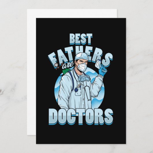 ファーザードクターメディシンパパパパファーザーデイギフト 招待状 (正面/裏面)