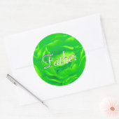 ファーザーブライトグリーンバラステッカー ラウンドシール (封筒)