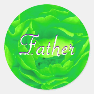 ファーザーブライトグリーンバラステッカー ラウンドシール