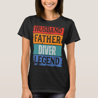 ファーザー夫ダイバーレジェンド誇りを持ったパパレトロパパ Tシャツ