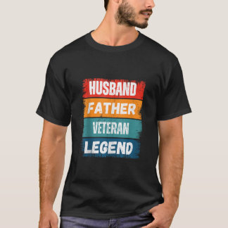ファーザー退役軍人レジェンド誇りを持ったパパおもしろいリター Tシャツ