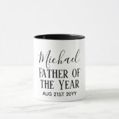 ファーザー・オブ・ザ・イヤーパパ夫マンCUSTOM文字 マグカップ (中央)