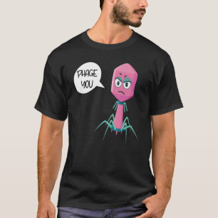 ファージユーおもしろいバクテリオファージ4 Tシャツ