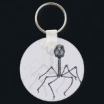 ファージ キーホルダー<br><div class="desc">「単なるフェイジだ…」 T4バクテリオファージのグラフィックイラストレーション。このファージ食べは有害な細菌。私たちは、レギーロボットやヴィンテージ宇宙船に似ていることも大好きだ。</div>