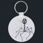 ファージ キーホルダー<br><div class="desc">「単なるフェイジだ…」 T4バクテリオファージのグラフィックイラストレーション。このファージ食べは有害な細菌。私たちは、レギーロボットやヴィンテージ宇宙船に似ていることも大好きだ。</div>