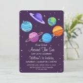 ファーストのまわりにオービットサン1st誕生日招待状 招待状 (スタンド正面)