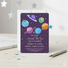 ファーストのまわりにオービットサン1st誕生日招待状 招待状