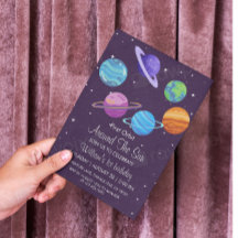 ファーストのまわりにオービットサン1st誕生日招待状