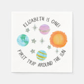 ファーストのまわりにトリップザサンガール誕生日 スタンダードカクテルナプキン (正面)