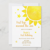 ファーストのまわりにトリップザサン誕生日招待状- Wa 招待状 (正面)