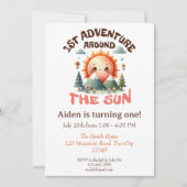 ファーストのまわりにトリップザサン誕生日 招待状 (正面)