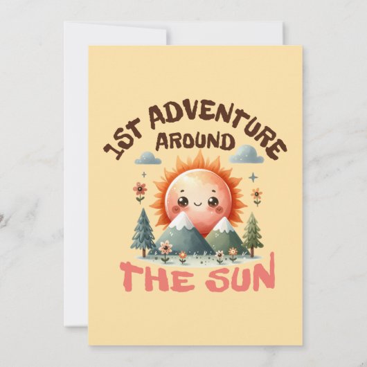 ファーストのまわりにトリップザサン誕生日 招待状 (裏面)