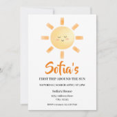 ファーストのまわりにトリップザサン誕生日 招待状 (正面)