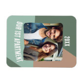 ファーストのアパートパーソナライズされた写真 マグネット (横)