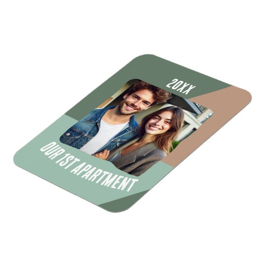 ファーストのアパートパーソナライズされた写真 マグネット (左側)