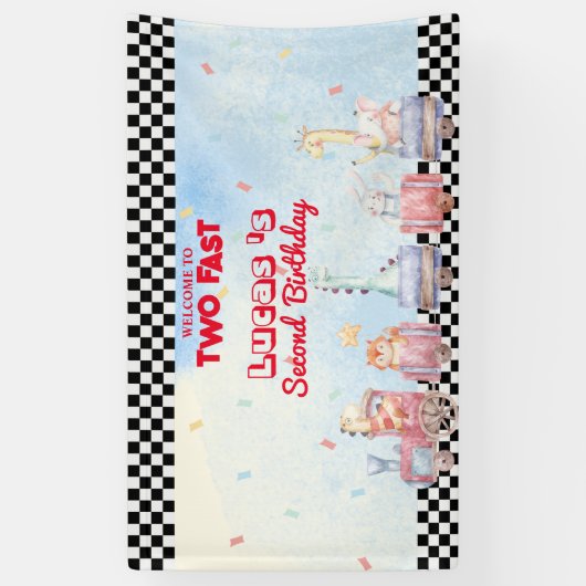 ファーストアニマルサファリレーシングトレイン2nd HBDパーティー 横断幕 (縦)