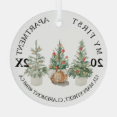 ファーストアパートメント記念クリスマスツリー ガラスオーナメント (裏面)