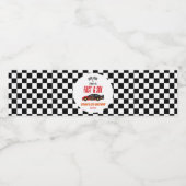 ファーストアンドシックスレッドフレームレースカー6thバースデーパーティー ペットボトルラベル (シングルラベル)