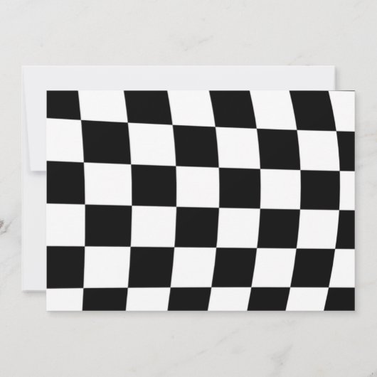 ファーストイエローレースカーの誕生日パーティー写真2枚 招待状 (裏面)