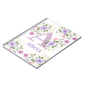 ファーストイニシャルプラス名花アリシア ノートブック (左側)