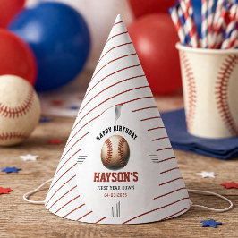 ファーストイヤーダウンベースボール 1歳の誕生日パーティー パーティーハット