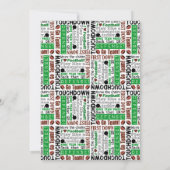 ファーストイヤーダウン フットボール 1歳の誕生日パーティー 招待状 (裏面)