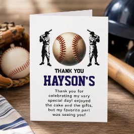 ファーストイヤーダウン 野球 1歳の誕生日パーティー サンキューカード