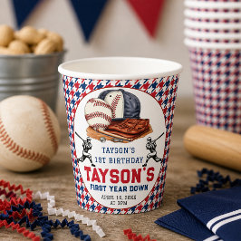 ファーストイヤーダウン 野球 1歳の誕生日パーティー 紙コップ