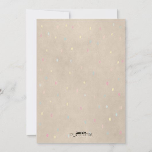 ファーストイースターかわいいバニーとエッグズホリデーカード シーズンカード (裏面)