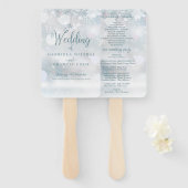 ファーストウィンタースノーフレーク結婚式 プログラムハンドファン ハンドファン (正面&裏面)