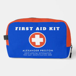 ファーストエイドモダンブルーオレンジクロスメディカルトラベル ドップキット