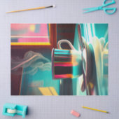 ファーストカップコーヒー、光沢のあるダイナーコーヒー 薄葉紙 (クラフト)