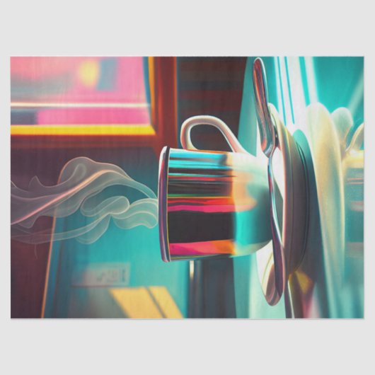 ファーストカップコーヒー、光沢のあるダイナーコーヒー 薄葉紙 (正面)